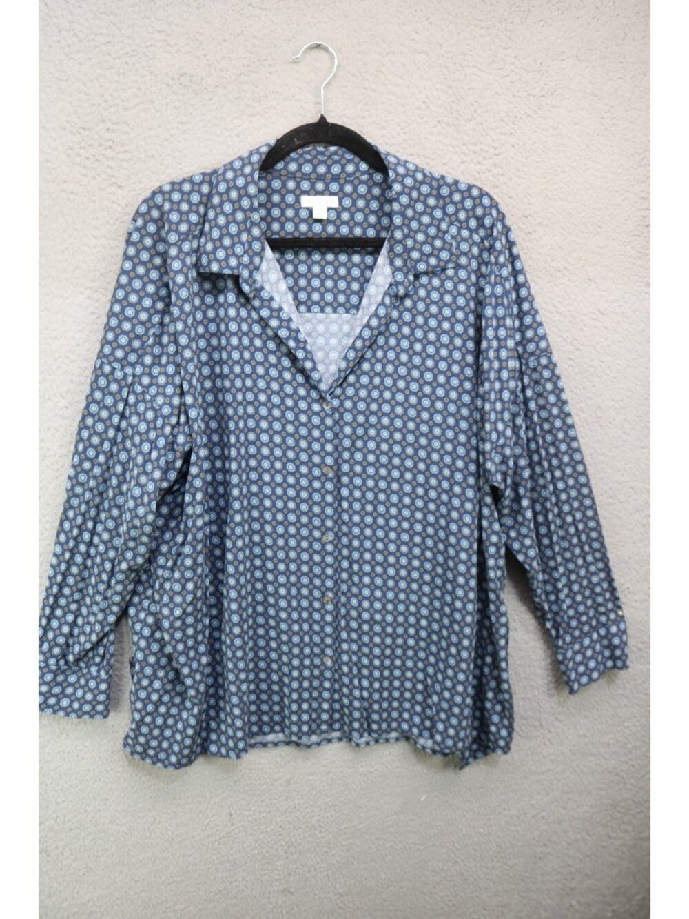 J.Jill Long Sleeve Button Up Tunic-Size 2X-Geometric-Office-Business